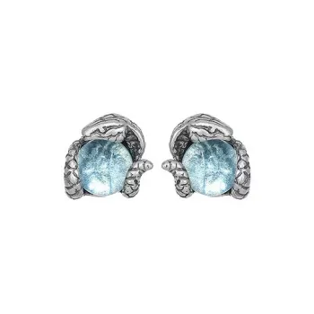 GUDUD Silver Plated American Trendy Earrings Studs Unisex