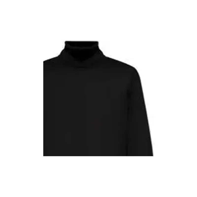 VERSACE Logo Patch Turtleneck Jumper-5