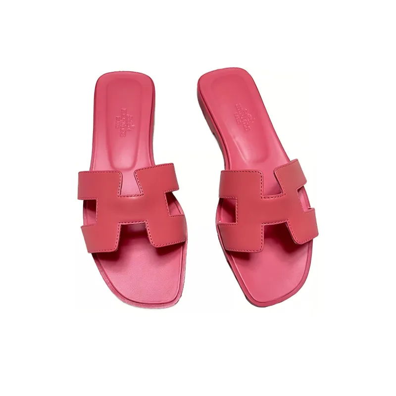 HERMES Oran Slide Slippers Women's Pink-0