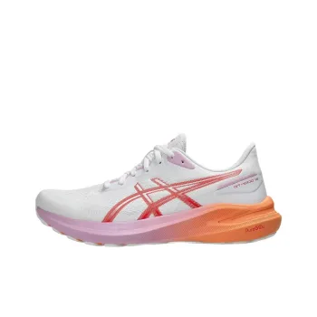 Asics GT 1000 13 Anti Slip Wear Resistant Low Top Running Shoes Women's White Pink Orange