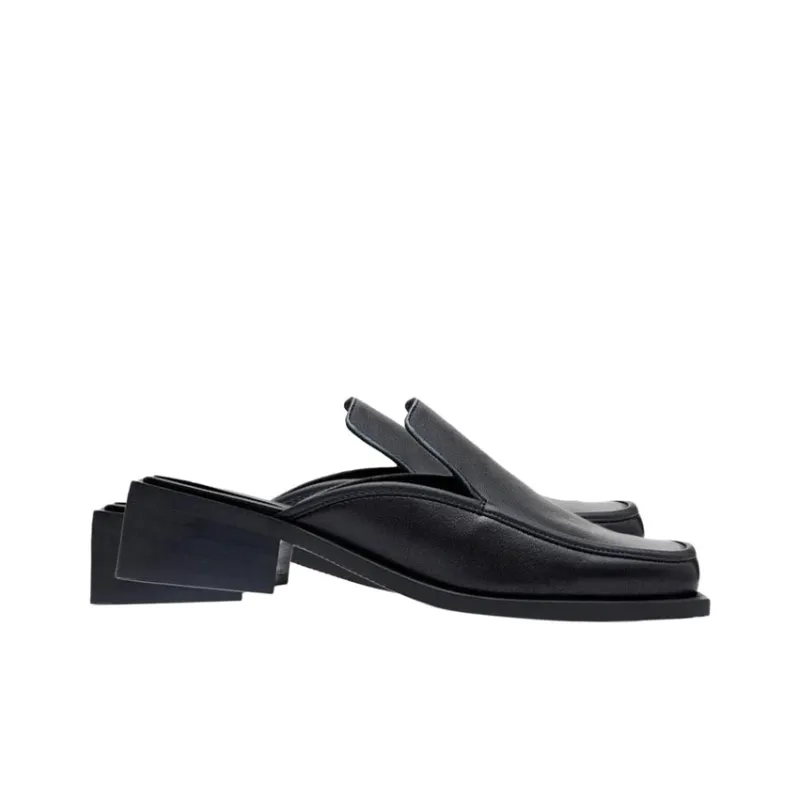 ST. AGNI Wrap-toe Slippers Women's Black-3