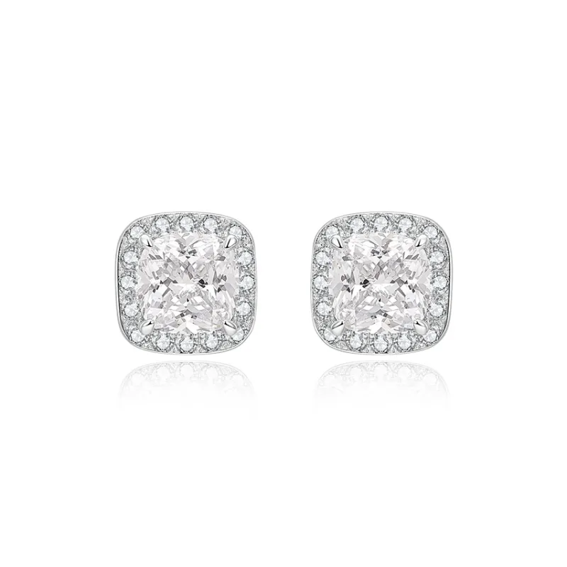 MCK 925 Sterling Silver Needle Stud Earrings Women's-0
