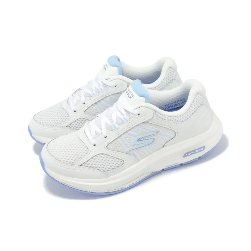 Skechers Go Walk Workout Walker Anti-Slip Wear-Resistant Low-Top Casual Running Shoes Women's White Blue-2