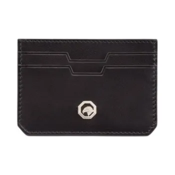 STEFANO RICCI Calfskin Card Holder Men's Black