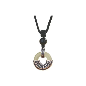 Royal Heaven's Choice Hetian Jade Necklaces Pale Greenish White Jade Unisex