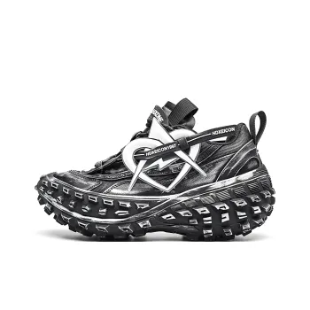 MVA Anti Slip Wear Resistant Impact Resistant Lightweight Low Top Chunky Sneakers Unisex Black
