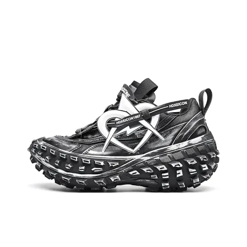 MVA Anti Slip Wear Resistant Impact Resistant Lightweight Low Top Chunky Sneakers Unisex Black