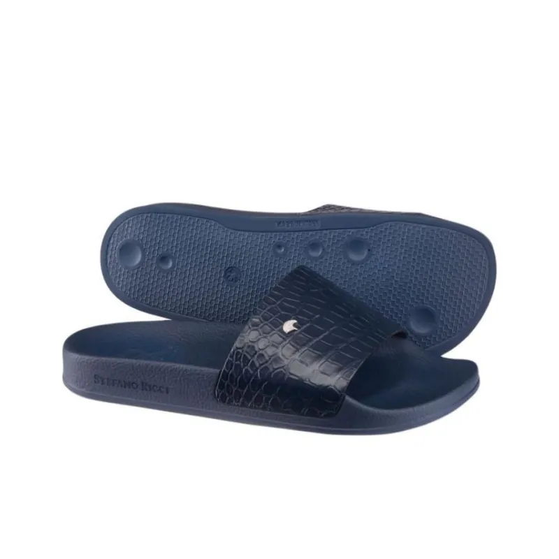 STEFANO RICCI Slide Slippers Men's Blue-4