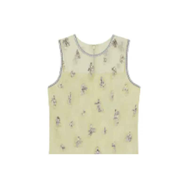 Givenchy Sleeveless Dresses Women's Lemon-2