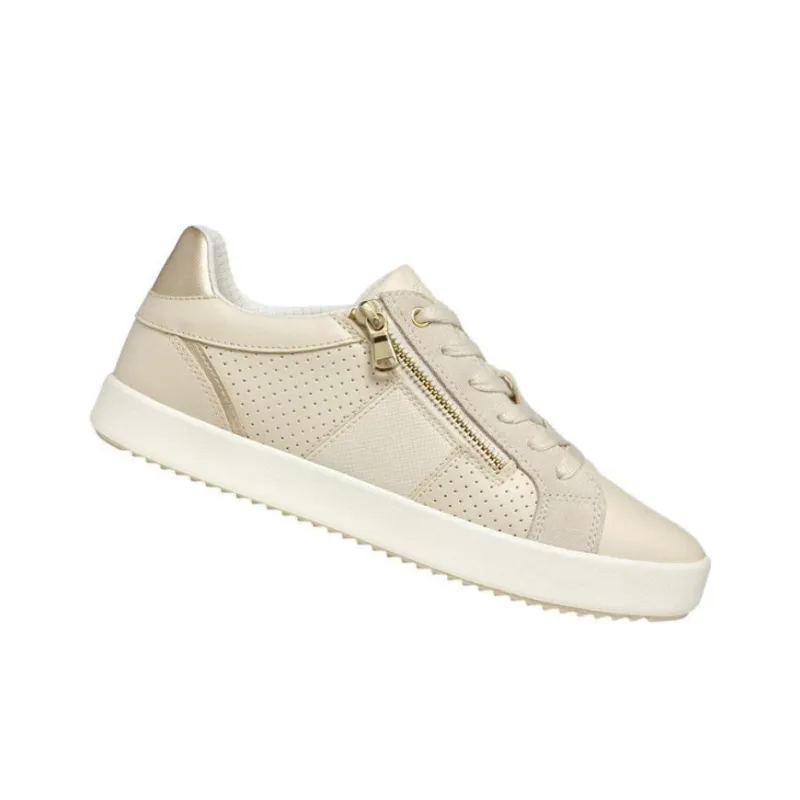 GEOX Blomiee Low Top Skateboard Shoes Women's Beige-3