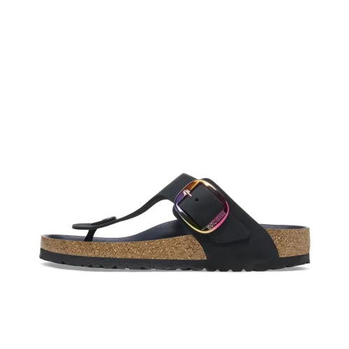 Birkenstock Gizeh Big Buckle EVA Abrasion-Resistant Flip Flops Women's Black Regular