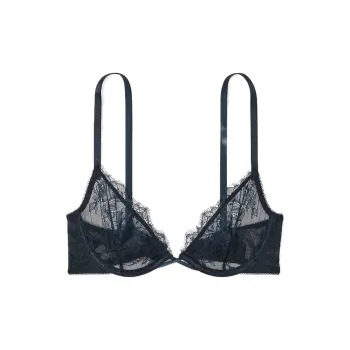 Victoria's Secret 24 Big Show Collection VERY SEXY Bra Women's Velour Blue