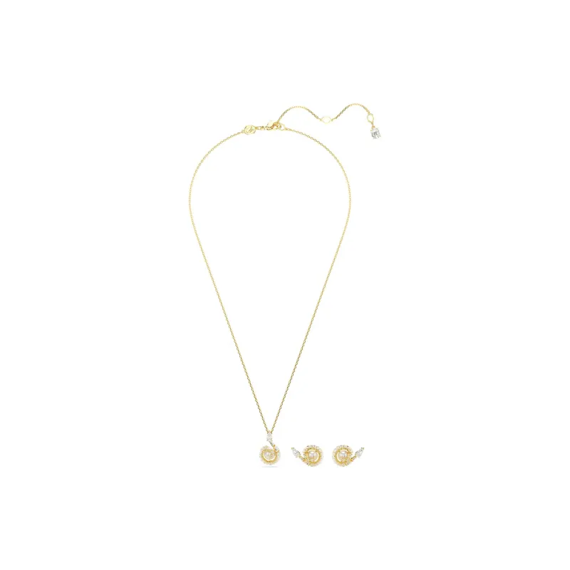 Swarovski SNAKE Synthetic Cubic Zirconia Necklaces Women's Gold-0