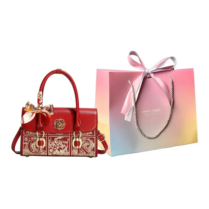 Yalu PU Crossbody Bag, Shoulder Bag, Handbag Regular Women's Red/Brown-0