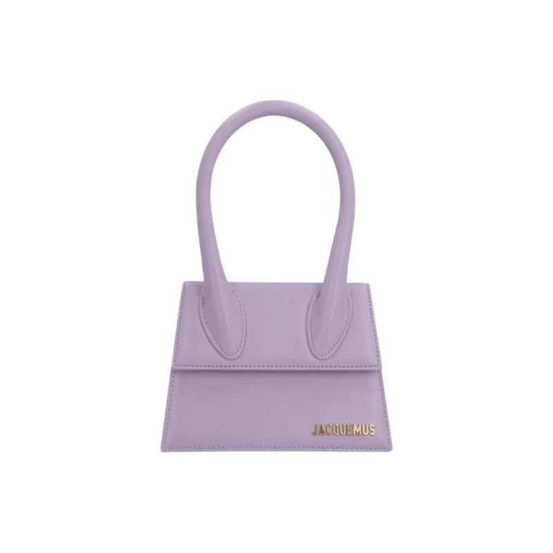Jacquemus Cow Leather Crossbody Handbags Women's Lilac-0