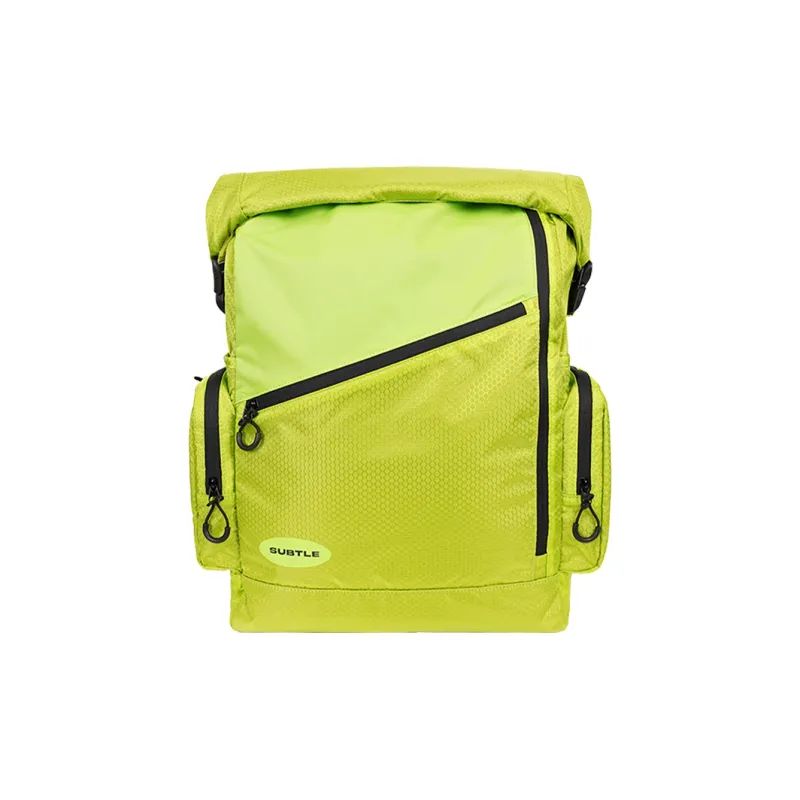 Subtle Fabric Backpack Regular Unisex Black/Gray/Beige Brown/Orange Red/Yellow Green-11