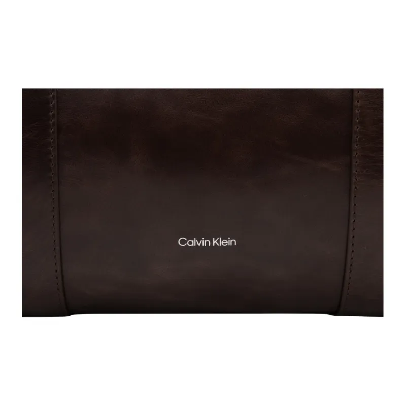 CALVIN KLEIN Cow Leather Handbag Tubas Women's Cocoa Brown-4
