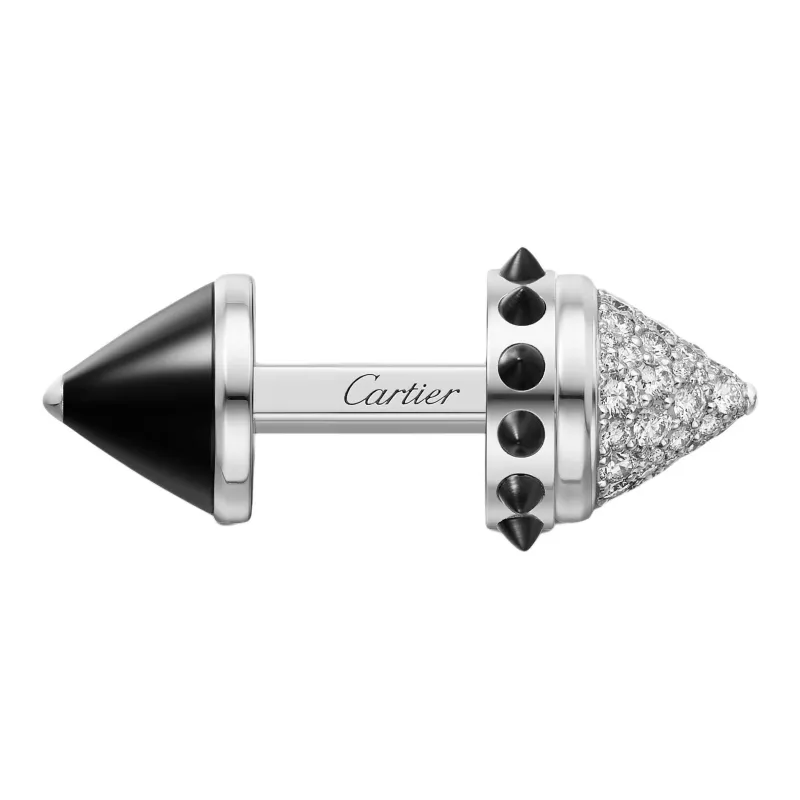 CARTIER 18K Cufflinks Unisex Silver-3