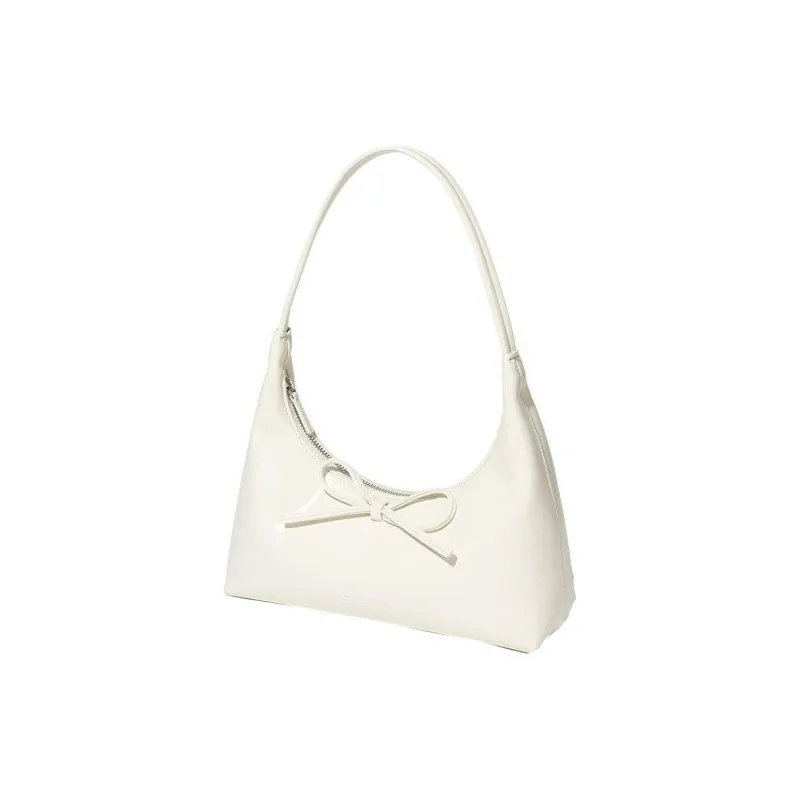 COVERNAT Polyurethane Hobo Bag Handbag Women's Ivory-1