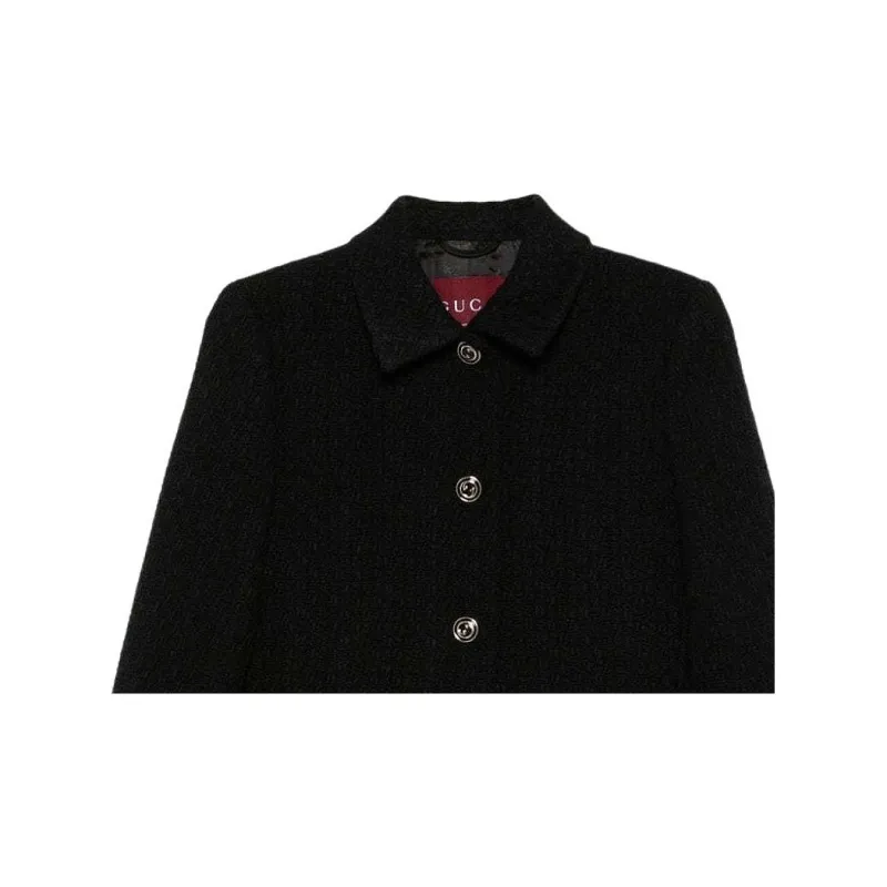 GUCCI Collared Button Up Coat-4