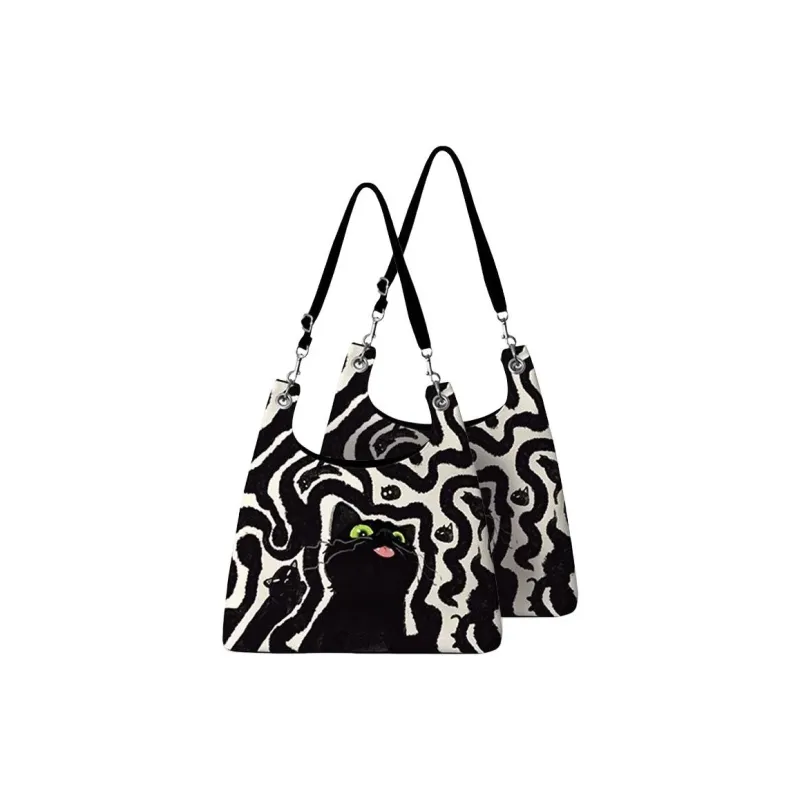 AOSONG Suede Tech Fabric Shoulder Bag Regular Unisex Little Black-1