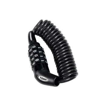 YEMA Bicycle Locks Outdoor Zinc Alloy Steel Cable PVC Jacket Burglar-Resistant Coded Lock 4mmx1.5m