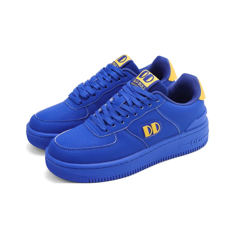 GLO BULL Skateboard Shoes Unisex Low Top Royal Blue Yellow-2