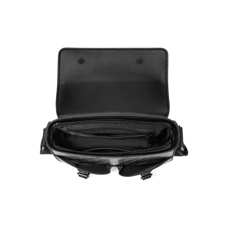GUDI PVC Shoulder Bag Unisex Black-5