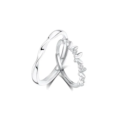NVBBK Sterling Silver Rings Unisex