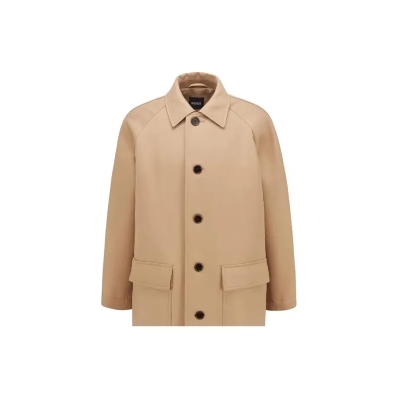 HUGO BOSS Coats Men Beige-4