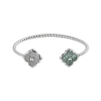 Bi disc 925 Sterling Silver Bangles Unisex