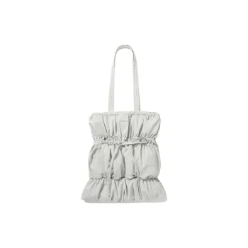 COVERNAT Cotton Tote Bag, Shopping Bag, Handbag, Shoulder Bag Women's Light Gray