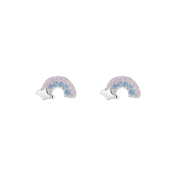 Heart Grass S925 Silver Stud Earrings Women's