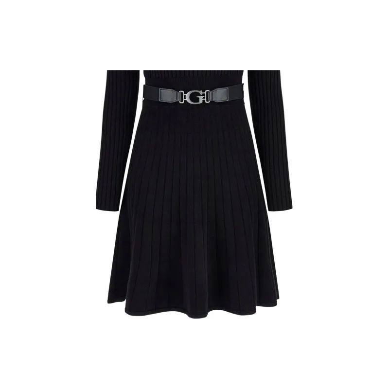 GUESS Long Sleeved Dresses Women's Black-5