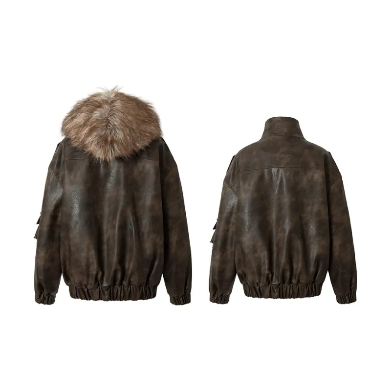 BE ALL KABUTO Puffer Jacket Unisex Black Brown-1