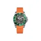White Case Green Dial Orange Strap-OBL-DM-S-PLB