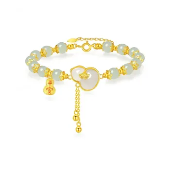 Emerald Dynasty Hetian Jade Bracelets White Jade/Pale Greenish White Jade Women's