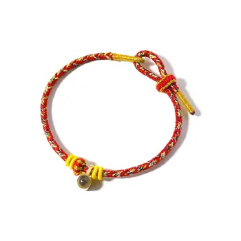 MAGICPOLE Copper, Fabric Rope Bracelets Unisex Red