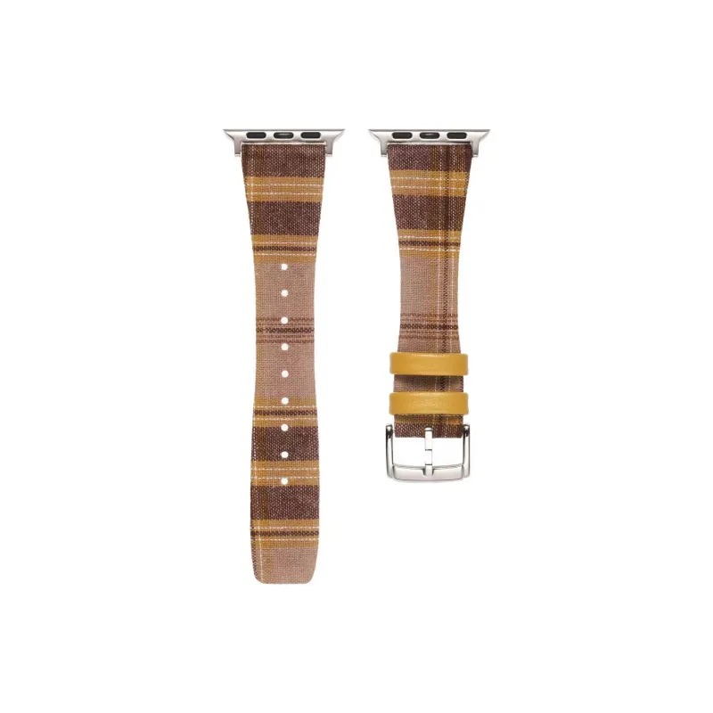 IKYOU Apple Compatibility Watch Band Grid Pattern Material-25