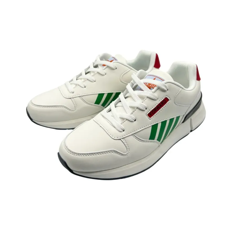 QIANJIN Lightweight Low Top Casual Shoes Men's Green-2