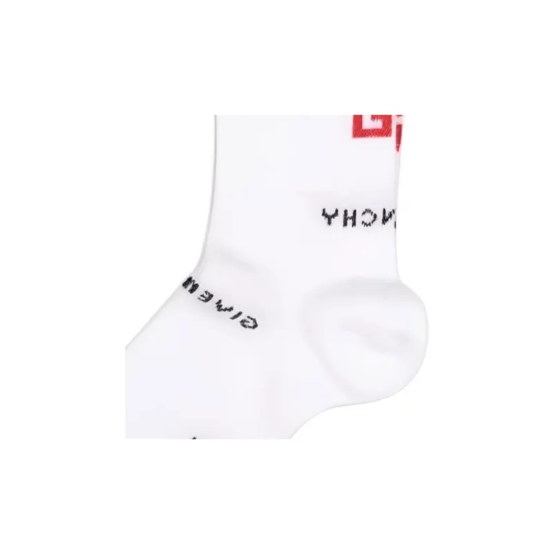 GIVENCHY Knee-High Socks Unisex 1 Pack White-2