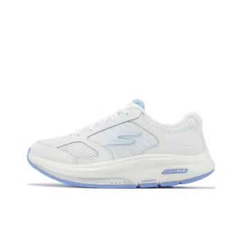 Skechers Go Walk Workout Walker Anti-Slip Wear-Resistant Low-Top Casual Running Shoes Women's White Blue