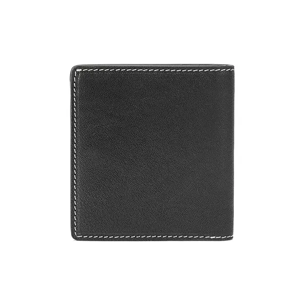 VANESSA HOGAN Top Grain Cow Leather Card Holder Coin Purse Unisex Cocoa Red/Brown/Obsidian Black-9