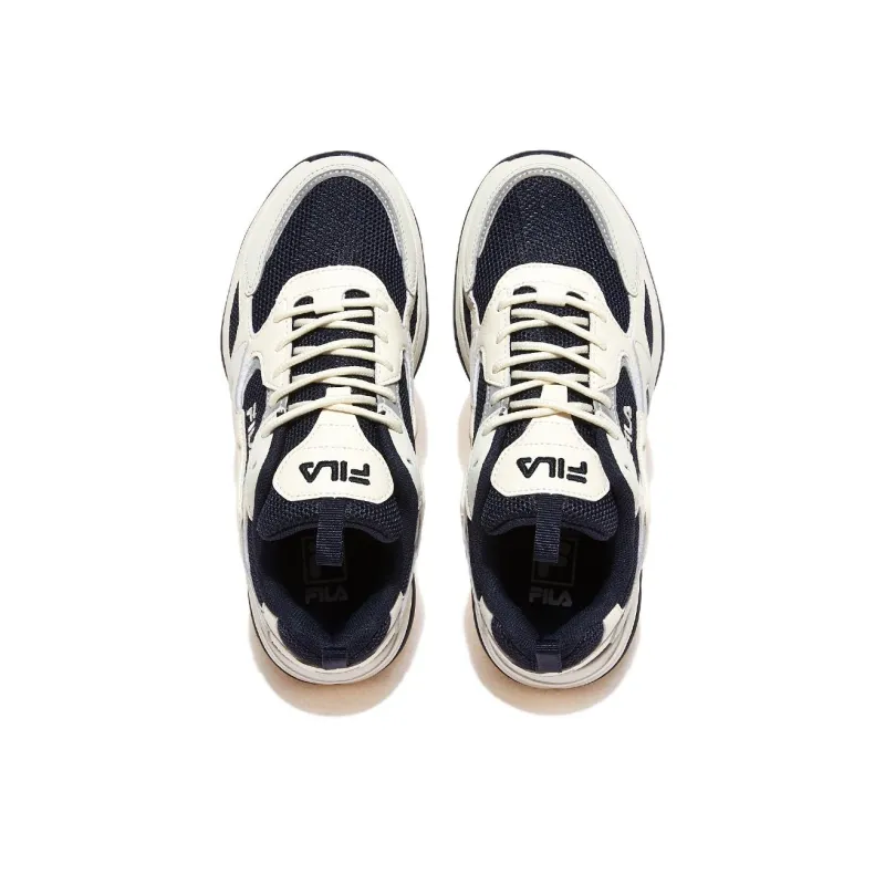 FILA Ray BUMPER Cushioning Wear Resistant Low Top Casual Shoes Women's Black White-3
