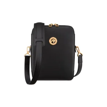 STEFANO RICCI Calfskin Shoulder Bag Crossbody Bag Men's Black