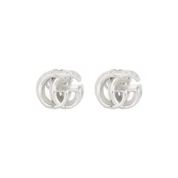 GUCCI 925 Sterling Silver Earrings Women's Silver
