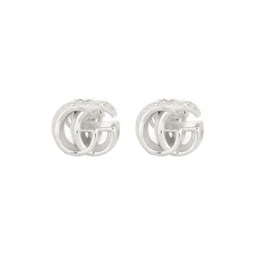 GUCCI 925 Sterling Silver Earrings Women's Silver