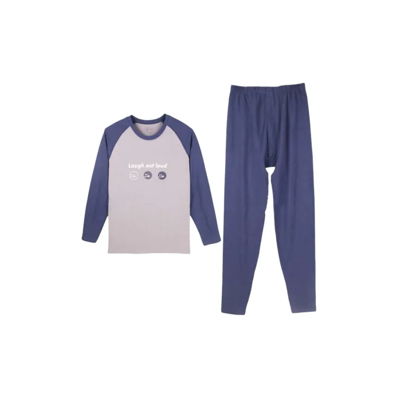 Cotton Gene Thermal Set Men's Orchid Blue-0