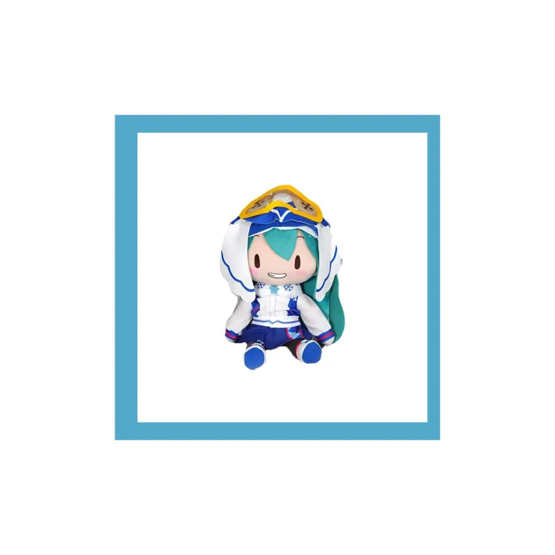 SEGA Hatsune Miku Snow Miku 2016 Compatible For Above 3 Years Old Audience Dolls Plush Doll 27cm Height-1