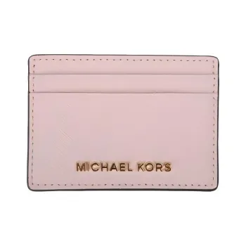 MICHAEL KORS Jet Set Travel Leather Card Holder Medium Size Women's Soft Pink
